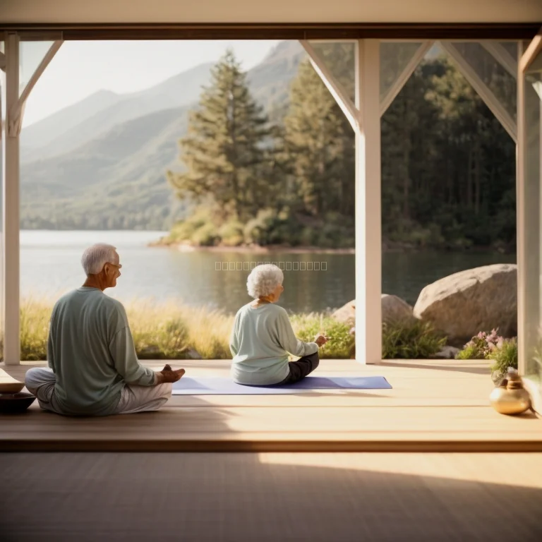 ヨガを楽しむシニア